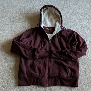 Maroon Carhartt Sherpa Lined Hoodie